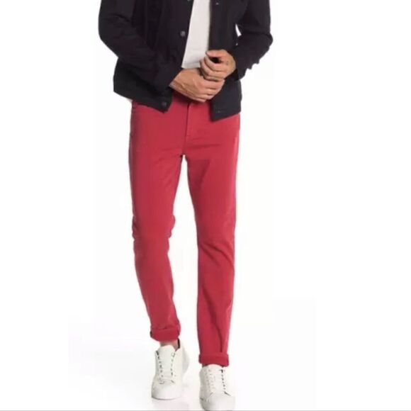 MON FRERE Mens Size 28 Inseam 32 Greyson Red Skinny Jeans - Picture 10 of 10